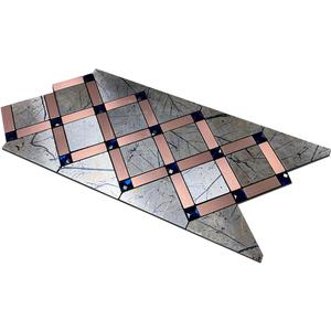 XUANINY Peel and Stick Metal Hexagon Tiles, Self Adhesive Decorative Waist Line Mosaic Tiles, Wall Panels for Kitchen Backsplash, Bathroom, Bedroom, Living Room (10 Printed Maple Leaf)