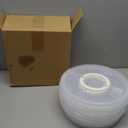 Crowye 3 Pcs 12 Inch Pie Carrier with Lid and Handle, 2 Compartments Food Storage Container Round Pizza Holder Reusable Pizza Keeper for Egg Cheese Tortilla Pastry Cakes Desserts