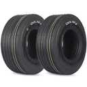 GICOOL (2 Pack) 13x5.00-6 Tubeless Lawn Mower Tires, 13x5.00-6 Riding Lawnmower Straight Rib Tread, 4 Ply