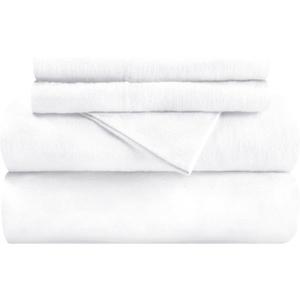 Superior Flannel-SH Sheet Set, Queen, White