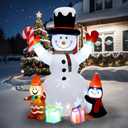 Christmas Decorations, Inflatable Snowman Christmas Yard Decoration - 6ft Built in Colorful Rotating LED Lights Blow Up Outdoor Yard Decorations for Holiday/Party/Lawn/Garden, Ultimate Unicorn