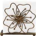 OwlGift Flower Style Napkin Holder, Freestanding Tissue Dispenser, Dining Table Napkin Storage for Home Kitchen Restaurant Picnic Party Wedding Housewarming  Bronze
