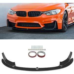 Front Bumper Lip Fit for F82 F83 M4 2014-2019,for 2015-2018 F80 M3 Glossy Black Front Bumper Spoiler Splitter ABS Front Splitter Bumper