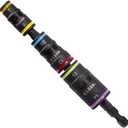 Klein Tools 32933M 6-in-1 Metric Impact Socket Set, 3 Flip Sockets with 7, 8, 10, 12, 13 and 14 mm Nut Driver Sizes, Impact Rated 5-Inch Shaft