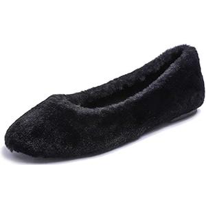 FEVERSOLE Women's Ultra Soft Colorful Memory Foam Cushioned Faux Suede Home Ballet Flats, Size 40