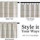 NICETOWN 100% Blackout Forest Green Plaid Curtains for Bedroom, Rod Pocket & Back Tab Brighton Windowpane Pattern Spring Window Treatments for Living Room, W52 x L84, 2 Panels