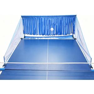 TNZMART Portable Ping Pong Net with Ball Picker Upper for Any Table Tennis Table Self Collection Clamps Easy Setup Set for Adults Beginners Home Indoor Outdoor Training (Without Speed Bumps, Blue 2)