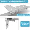 2 x 6PCS 3.11'' x 1.57'' Mending Plates, Flat Metal Bracket with Holes, Stainless Steel Connector for Wood Desk Chair Cabinet Drawer Closet Frame Furniture with 36PCS Screws