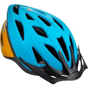 Schwinn Thrasher Helmet for Kids, Size 50-56 cm for Kids 5-8, Lightweight Microshell, Adjustable Dial & Straps, Interior Padding, Air Vents, Removable Visor, Helmet for Boys & Girls (Child, Blue/Orange)