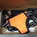 PHOEPET No Pull Dog Harness Medium Reflective Front Clip Vest with Handle,Adjustable 2 Metal Rings 3 Buckles,[Easy to Put on & Take Off](M, Orange)
