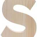 Hampton Art Wood Letter Chunky 8" S, Wooden Letters, Wood Letters, Wooden Letters Wall Decor, Large Letters 8 Inch, Small for Crafts
