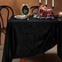 SoarDream Black Velvet Tablecloth 60"x102" Luxurious Solid Rectangle Table Cloth for Party Wedding Kitchen Dinning Tabletop Decoration