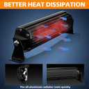 Amber LED Light Bar 42 Inch Double Row Super Bright Spot Flood Combo LED Work Light Driving Fog Lamp for Pickup 4x4 Off Road Truck ATV UTV SUV Boat 9-36V 400 W IP68 & IP69K Waterproof