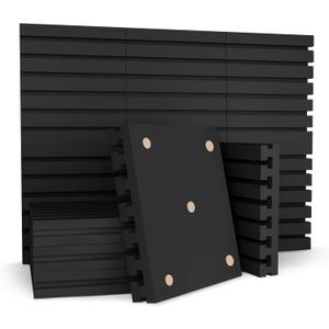 Sound Proof Foam Panels for Walls 2" X 12" X 12" Acoustic Foam Panels High Density Studio Soundproofing Fire Resistant & Noise Absorbing for Studio, Office, Home (Blue) (GZ-H50pack12X12X2)