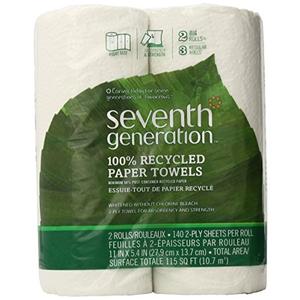 Seventh Generation Paper Towels Regular Roll, 140 Sheets, White, 1 Pack