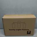 Indoi Bathroom Light Fixtures, 3-Light Matte Black Vanity Light, Black Bathroom Lights Over Mirror with Clear Glass Shade, Wall Sconces for Mirror Bedroom Living Room Hallway