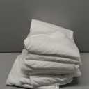 Royale Linens 6 Pack Twin XL Fitted Sheet Set - Bottom Sheet - Soft & Breathable - Brushed 1800 Microfiber - Wrinkle & Stain Resistant - Hotel Quality Deep Pocket Stretches Up to 16" (Twin XL,White)