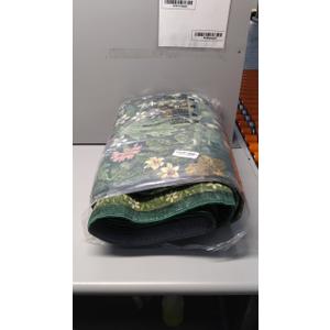 Floral Washable 6x9 Area RugDark Green Boho Rugs for Living Room, Soft Low-Pile Non-Slip Stain Resistant & Non-Shedding Carpet for Bedroom, Dining Room, Office, Entryway, Nursery