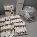 I00000 350 Pcs Clear and Black Plastic Plates,Black Dinnerware Set, Include 50 Dinner and 50 Dessert Plates,50 Plastic Cups,50 Pre Rolled Napkins with Cutlery for Party