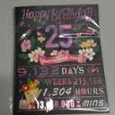 OLOSONG 25th Birthday Card,3D Pop Up Funny 25th Birthday Decorations for Women Friend Sister,Happy 25 Year Old Birthday Gift for Daughter,Great 25 Year Old Gifts Idea for Her,Jumbo Rose Glod In 2001