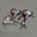 Finnhomy Swivel Caster Wheels 2 Inch Heavy Duty Threaded Stem Casters 1/4" - 20 x 1 with Brake Set of 4 for Wire Shelves Wheels PU Load Bearing 800 Lbs Anti-wear Smooth Casters, Red