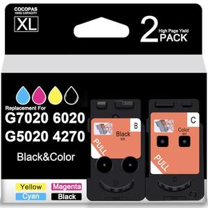 BH-20 CH-20 Print Head Remanufactured use for G7020 G6020 G5020 G3260 G3270 G3262 G2260 G1230 G1220 Replacement Ink cartridges MegaTank Printer Head Set Combo Pack