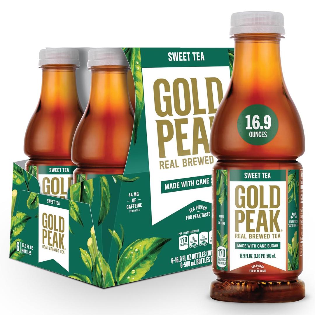 Gold Peak Tea, Sweet Tea, 16.9 fl oz, 6 Pack (EXP 02/15/27)