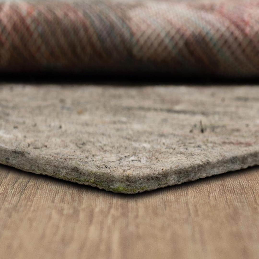 Mohawk Home 5' x 7' Non Slip Rug Pad Gripper 1/4 Thick Dual Surface Felt + Rubber Gripper - Safe for All Floors (7ft x 5ft (Rectangular))