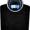 EILISON Highly Advance 2-in-1 Digital & Analog Weighing Scale for Body Weight-400lbs, 4 High Precison GX Sensor Accurate, Thick Tempered Glass, Extra Large Display (Black)