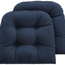 Zanwu hwyd Outdoor Chair Cushions Set of 2, 22x22x4 Inch Seat Pads with Ties for Patio Wicker Chairs Garden Dining Chair, Indoor Outside Use, Fade Resistant & Waterproof