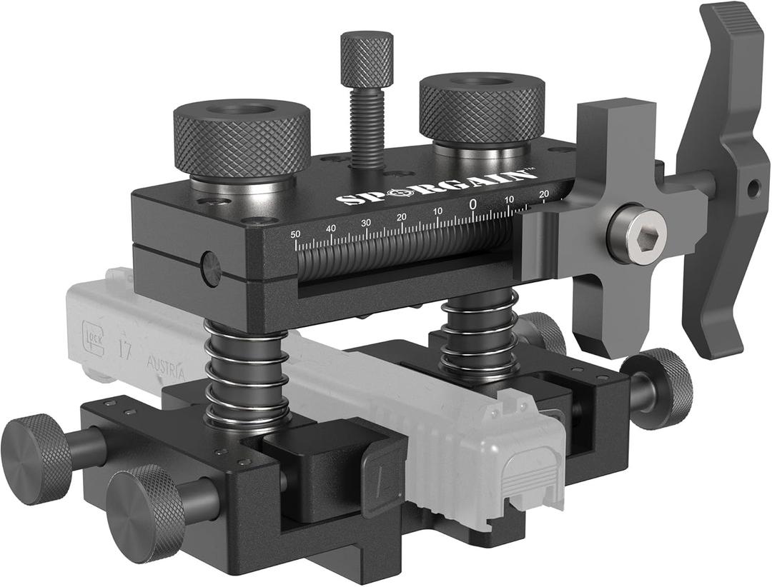 SporGain [Updated] New Model Pistol Sight Pusher Tool with Heavy-Duty Construction for Handguns Front Rear Sight Removal Adjustment (Black)