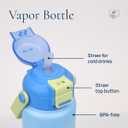 Vapor Bottle  24oz Insulated Stainless Steel Water Bottle with Dual Flip Lid, Straw & Spout, Leakproof, BPA-Free, Travel Tumbler with Handle, for Kids, Teens, or Adults (Lime Wave)