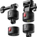 NEEWER Magnetic Action Camera Mount Kit, Compatible with GoPro Hero 13 12 11 Max DJI Osmo Action Insta360, ABS Magnetic Quick Release Mount for POV Shots, GP-24