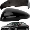 Driver Side Mirror Cover Replacement for Honda Accord 2018 2019 2020 2021 2022 - Left Side Mirror Covers, Rear View Mirror Cap Accessories With Lamp, Black