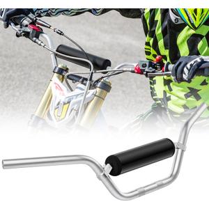 7/8" 22mm Dirt Bike Handlebars with Foam Pad Atv Motorcycle Handlebars for Motocross Atv Dirt Bike Ebike(Silver)