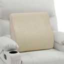 TANYOO Back Support Pillow for Recliner Dual Layer Lumbar Support Pillow with Gel Memory Foam Ergonomic Orthopedic Lumbar Cushions for Elderly Lower Back Pain Relief Washable Cover Khaki