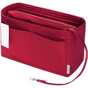 ZTUJO Purse Organizer Insert, Felt Bag Organizer with Metal Zipper, Handbag & Tote Shaper, For Speedy Neverfull Tote, 7 Sizes