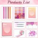 Bible Journaling Kit, Bible Study Supplies, Highlighters and Pens No Bleed, Study Tools, Journaling Kit for Women, Bible Tabs and Highlighter Set, Pink