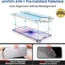mFilm OneTouch Screen Protector for iPhone 17 6.3'' 2025 + Camera Lens Protector | Auto-Alignment install | Bubble Free | 9H+ Military-Grade Tempered Glass | FHD Clarity | Case Friendly | 2+2 Pack
