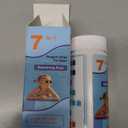 7IN1 Pool Test Strips,Accurate&Easy Water Chemical Testing Strip for Pool,Spa&Hot Tub, Quick Pool Test Kit for Hardness,Total Alkalinity,Cyanuric Acid,Total Chlorine 100 Strips (7IN1V11)