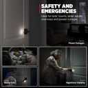 Kwikset Halifax LED Motion Activated Light Up Passage Door Lever for Closet and Hallway Doors, Reversible Non-Locking Handle Lever, Matte Black, with Microban Protection (1 Pack)