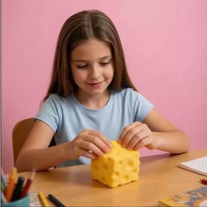 Yellow Cheese Soft Stressball Squishy toy small