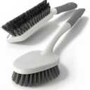 2 Pack Heavy Duty Scrub Brush Set with Hard Bristle, Cleaning Brush Designed for Bathroom, Shower, Bathtub, Tub, Carpet, Floor, Grout, Tile