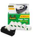 Scotch Magic Tape Desktop Dispenser, 6 Rolls of 3/4" x 1000" Each Plus 1 Desktop Tape Dispenser, Great for Repair, Wrapping and Office Applications,Damage
