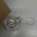 30Pcs Christmas Iridescent Ornaments Balls, 2.4" Transparent Plastic Ornaments with Removable Silver Cap Hanging Cords for Xmas Holiday Home Party Decor DIY Crafts