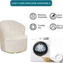 Velvet Single Sofa Cover Swivel Barrel Chair Cover Modern Accent Chair Slipcovers Barrel Armchairs Sofa Cover Protector for Home Decor Living Room