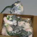 Yunlly 16 Packs Artificial Peony Flowers Faux Peonies Bouquet Silk Vintage Wedding Home Table Door Decor Reusable Bouquet Rose Flowers for Bridal Wedding Birthday Home(White,Peony)