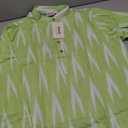 SKAVIJ Men's Pure Cotton Printed Kurta Pajama Set Ikat Design Casual Ethnic Dress (Lime Green_S)