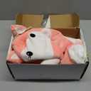 iPlay, iLearn Bouncy Pals Hopping Fox Horse, Toddler Girl Inflatable Bouncing Animal Hopper Toy, Outdoor Indoor Plush Ride on Bouncer, Baby Birthday Gift 18 Month 2 3 4 Year Old Kid - Fox