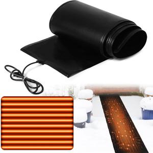 Baquler 1Pc 13IN x 10FT Heated Snow Melting Mat for Roof, Driveways, and Walkways  Waterproof, Anti-Slip, Energy Efficient, Outdoor Electric Snow Removal Mat